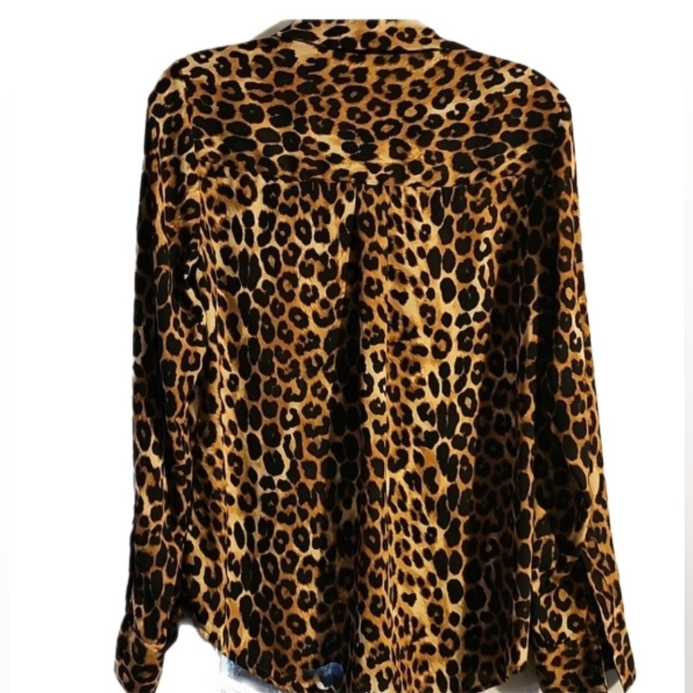 EXPRESS Leopard Print Button-Front Shirt - image 2